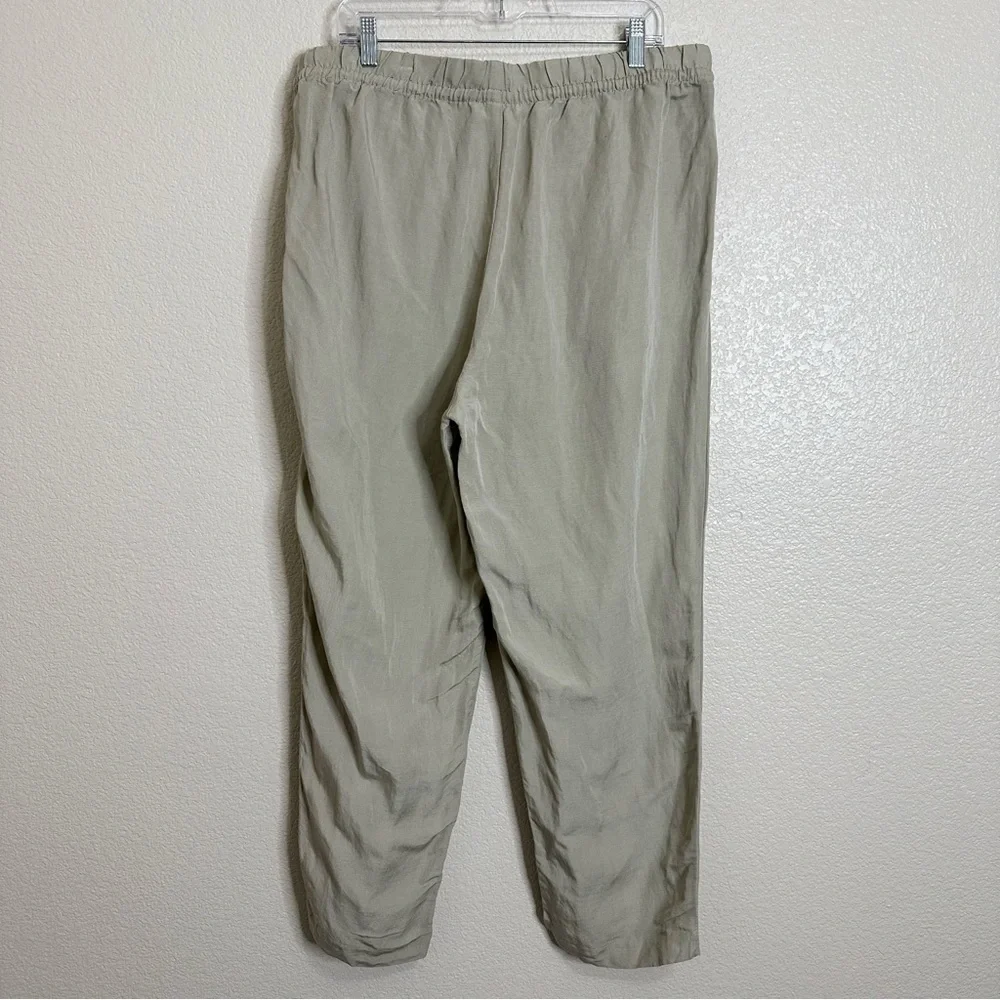 NWT H&M Linen Blend Drawstring Pull On Jogger Pants, Sz Large